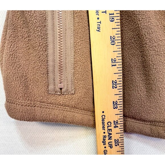 Calvin Klein Performance Womens Fleece Vest Small Tan Zip-Up Pockets - Picture 6 of 10